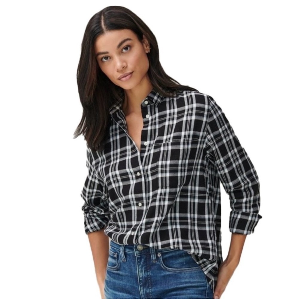 ❤️🆕 LUCKY BRAND black and white Plaid
Shirt Size Small